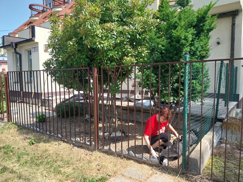 Pani Milka-kuchárka Domova sa zapojila aj do dobrovoľníctva.